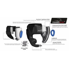 Боксерський шлем PowerPlay 3045 черный L (PP_3045_L_Black), Размер: L, изображение 4