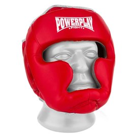 Боксерський шлем PowerPlay 3068 PU + Amara красно-белый M (PP_3068_M_Red/White), Размер: M