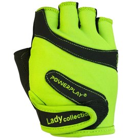 Рукавички для фітнесу PowerPlay 1729 B жіночі салатові XS (PP_1729B_XS_Green), Розмір: XS, Колір: Чорний/Зелений, зображення 2