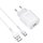 Зарядний пристрій HOCO Type-C cable Glorious charger set C72Q 1USB, QC3.0/FCP/AFC, 3A, 18W White (931474732552), Колір: White