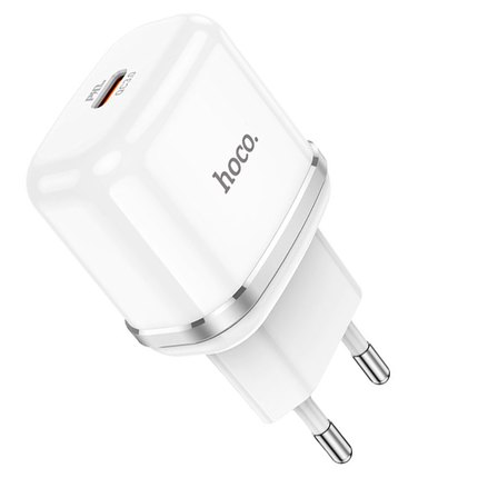 Зарядное устройство Hoco Type-C to Type-C Cable Victorious single port charger set N24 1Type-C, 20W/3A, PD/QC White (000008534), Цвет: White