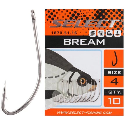 Крючок Select Bream #8 (10 шт/уп) (1870.51.14), Номер крючка, № : 8