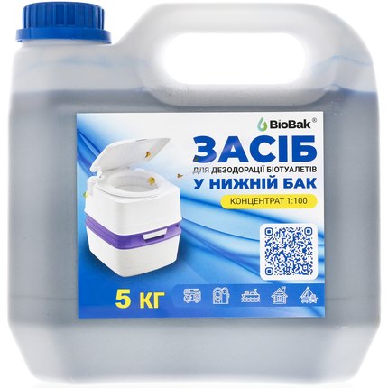 Жидкость для биотуалета BioBak для нижнего бака 5 кг