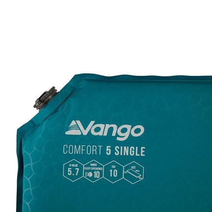 Коврик самонадувающийся Vango Comfort 5 Single Bondi Blue 929162, изображение 2