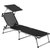 Ліжко розкладне Bo-Camp Sun Lounger With Sunscreen 5 Positions Black (1304460) DAS301465