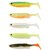 Силикон Savage Gear Fat Minnow T-Tail 130mm 20.0g Darkwater Mix (5 шт/уп) 77012, Цвет : Dark Water Mix