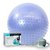 М'яч для фітнесу (фітбол) напівмасажний PowerPlay 4003 Ø75 cm Gymball Sky Blue + насос (PP_4003_75_Sky_Blue), Колір: Блакитний
