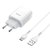 Зарядний пристрій Hoco Type-C Cable Glorious C72A 1USB, 2.1A White (000003941), зображення 2