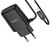 Зарядний пристрій Hoco Lightning Cable Real power C82A 2USB, 2.4A Black (000006207), Колір: Black