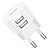 Зарядное устройство USAMS Kit Sing-Tu Dual USB Round Travel 3in1 cable T20 2USB, 2.1A White (000004473)