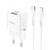 Зарядное устройство Hoco Type-C to Lightning Cable Prestige charger set N20 1USB/1Type-C, 20W, 3A, QC/PD White (000007852), изображение 2