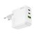Зарядное устройство Hoco Type-C to Type-C cable Header three-port C115A 1USB/2Type-C, 65W/3A, PD/QC White (000010254), изображение 6