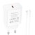 Зарядное устройство Borofone Type-C to Lightning Cable Power single port charger set BA71A 1Type-C, 20W/3A, PD/QC White (000009201), Цвет: White, изображение 2