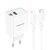 Зарядное устройство Borofone Type-C to Lightning Cable Resource charger BA69A 1USB/1Type-C, 20W/3A, PD/QC White (000009196), изображение 2