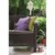 Диван пластиковый садовый Keter Corfu love seat max коричневый (8711245158761), Цвет: Коричневый, изображение 4