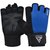 Перчатки для зала RDX W1 Half Blue Plus S (WGA-W1HU-S+), Размер: S, Цвет: Чёрный/Синий