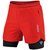 Шорты MMA компрессионные RDX T16 2 в 1 Red/Black L (MSC-T16RB-L), Цвет: Красный, Размер: L