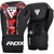 Боксерские перчатки RDX F17 Aura Boxing Gloves Black/Red 14 ун. (BGR-F17BR), Вес: 14 унций, Цвет: Чёрный/Красный