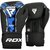 Боксерские перчатки RDX F17 Aura Boxing Gloves Black/Blue 16 ун. (BGR-F17BU), Вес: 16 унций, Цвет: Чёрный/Синий
