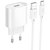 Зарядний пристрій HOCO Type-C Cable Fighter single port charger set C109A 1USB, 2.1A/10.5W White (6942007656610), зображення 2