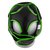 Боксерський шлем PowerPlay 3068 PU + Amara черно-зеленый XS (PP_3068_XS_Black/Green), изображение 3