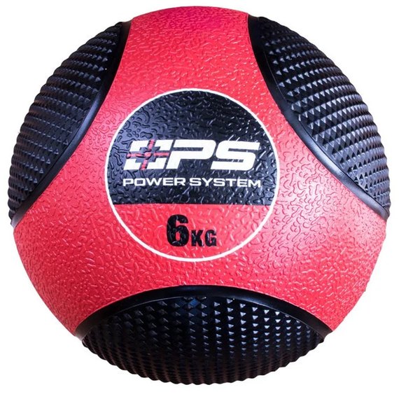 Медицинбол Medicine Ball Power System PS-4136 6кг (4136RD-0), Вес: 6 кг