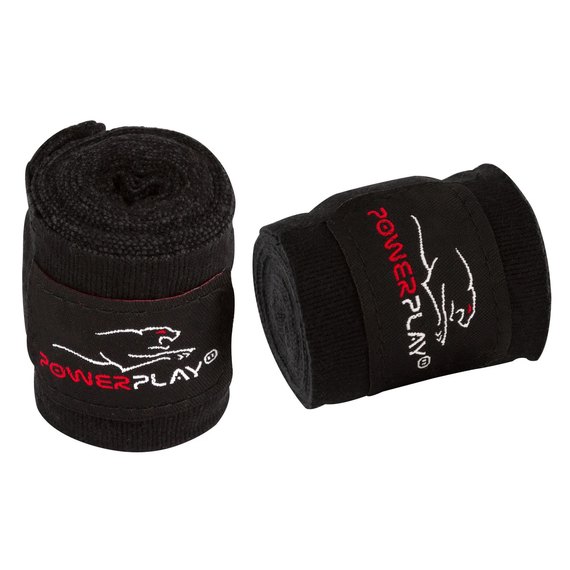 Бинты для бокса PowerPlay 3046 черные 3м (PP_3046_3m_Black), изображение 5