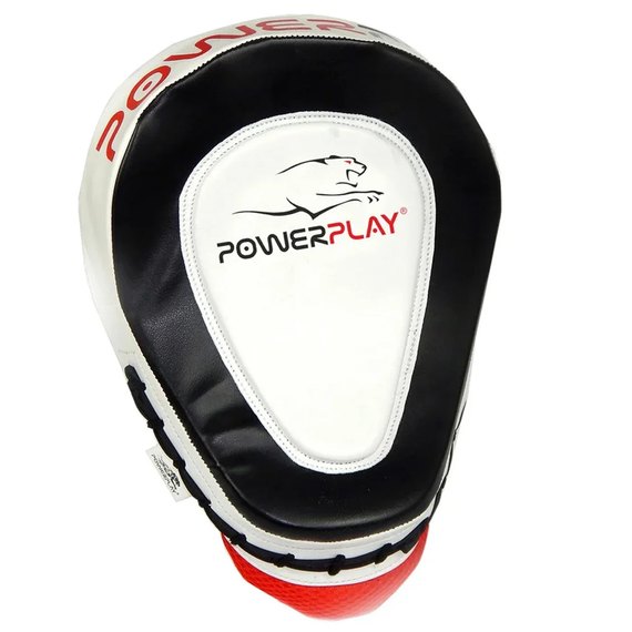 Лапы боксерские PowerPlay 3042 черно-белые PU [пара] (PP_3042), изображение 2