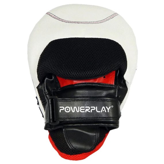 Лапы боксерские PowerPlay 3042 черно-белые PU [пара] (PP_3042), изображение 3