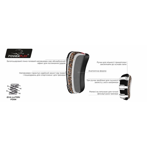 Макивара PowerPlay 3059 черная PU (PP_3059_Black_Grey), изображение 7