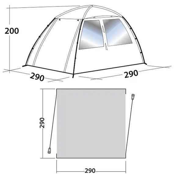 Намет Easy Camp Daytent Granite Grey 928284, зображення 2
