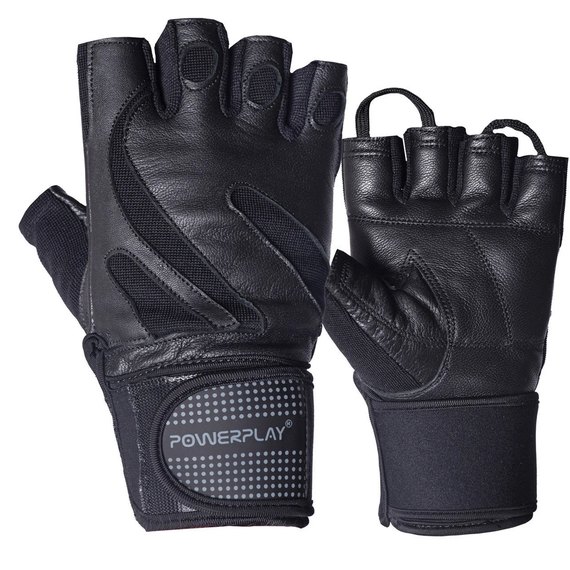 Рукавички для залу PowerPlay 1 064 чорні M (PP_1064_M_Black), Розмір: M, Колір: Чорний
