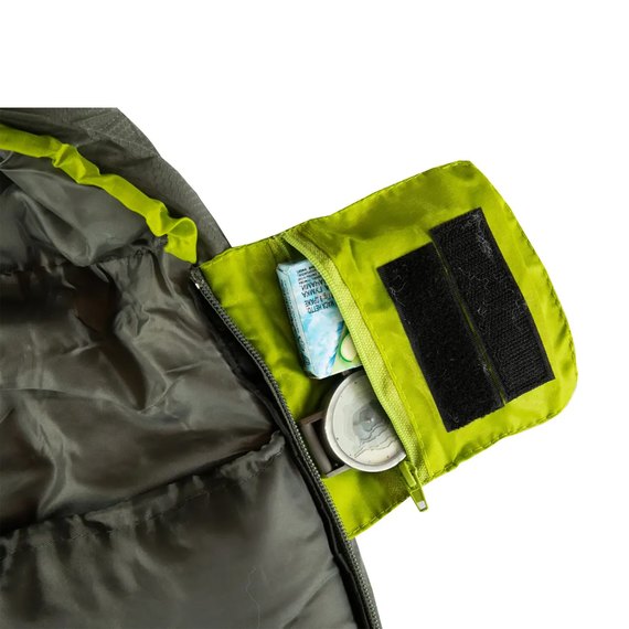 Спальний мішок Tramp Hiker Compact кокон лівий TRS-051С-L, Сторона застібки: Ліва, Колір: Green/Grey, зображення 11