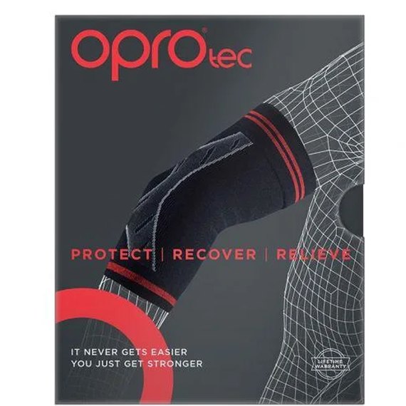 Налокотник спортивный OPROtec Elbow Sleeve L Black (TEC5748-LG), Размер: L, Цвет: Чёрный, изображение 10