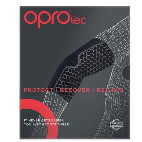 Налокотник спортивный OPROtec Elbow Support LG Black (TEC5746-LG), Размер: L, Цвет: Чёрный, изображение 11