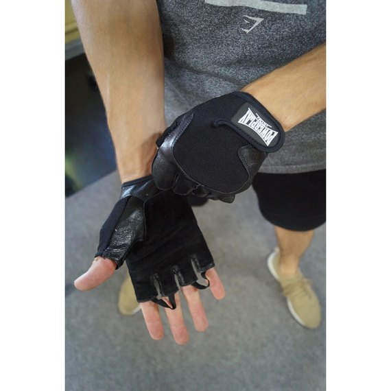 Рукавички для фітнесу PowerPlay 2154 чорні M (PP_2154_M_Black), Розмір: M, Колір: Чорний, зображення 8