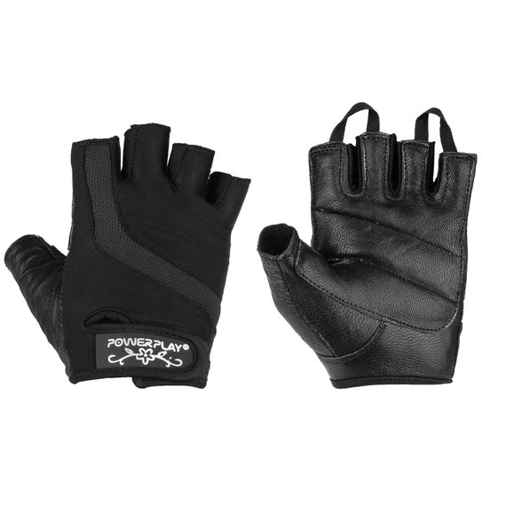 Рукавички для фітнесу PowerPlay 2311 жіночі чорні S (PP_2311_S_Black), Розмір: S, Колір: Чорний, зображення 6
