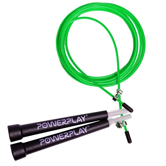 Скакалка скоростная PowerPlay 4202 зеленая (PP_4202_Green), Цвет: Зелёный, изображение 2