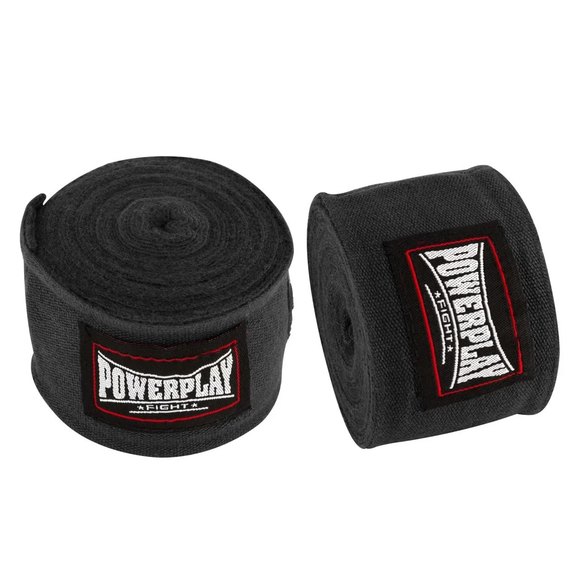 Бинты для бокса PowerPlay 3047 черные 4м (PP_3047_4m_Black), Цвет: Чёрный, изображение 2