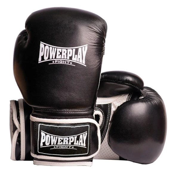 Боксерские перчатки PowerPlay 3019 Черные 12 ун (PP_3019_12oz_Black), Вес: 12 унций