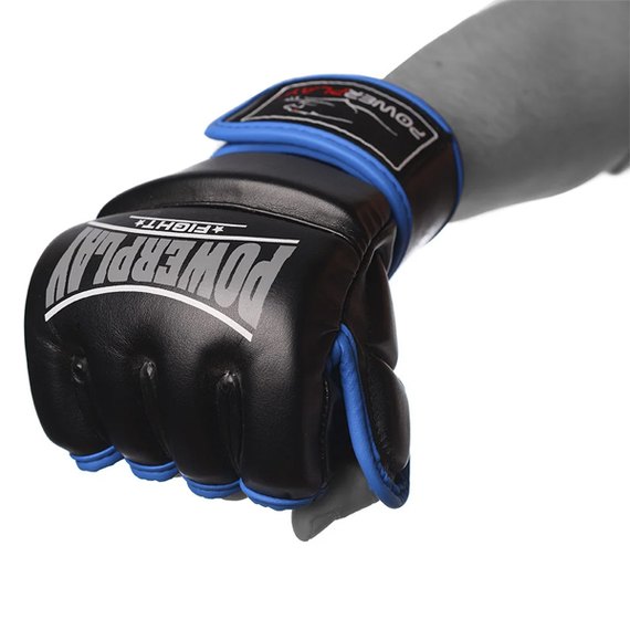 Перчатки для MMA PowerPlay 3058 черно-синие XL (PP_3058_XL_Black/Blue), Размер: XL, изображение 2