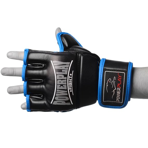 Перчатки для MMA PowerPlay 3058 черно-синие XL (PP_3058_XL_Black/Blue), Размер: XL, изображение 5