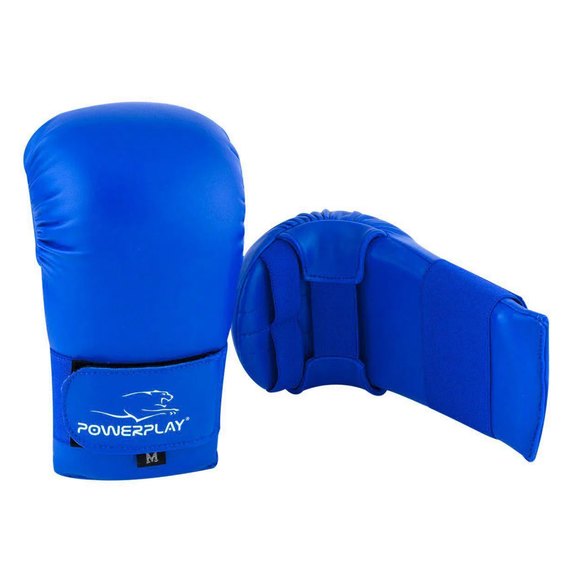 Рукавички для Karate PowerPlay 3027 сині S (PP_3027_S_Blue), Вага: 3.7 унцій, Розмір: S, зображення 2