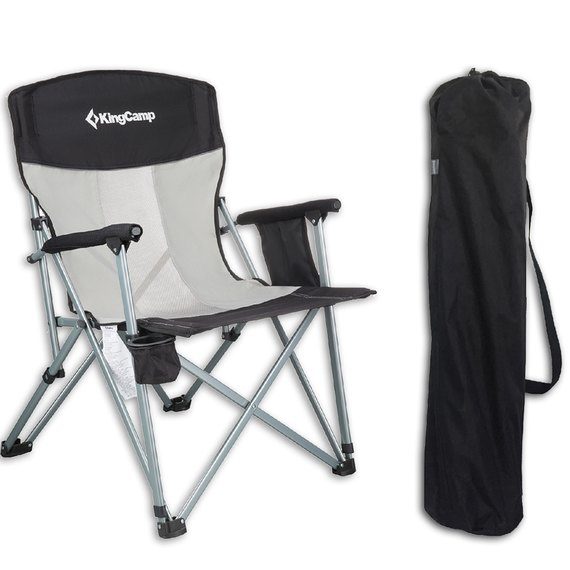 Стул KingCamp HARD ARM CHAIR black/medium grey KC3825, изображение 6