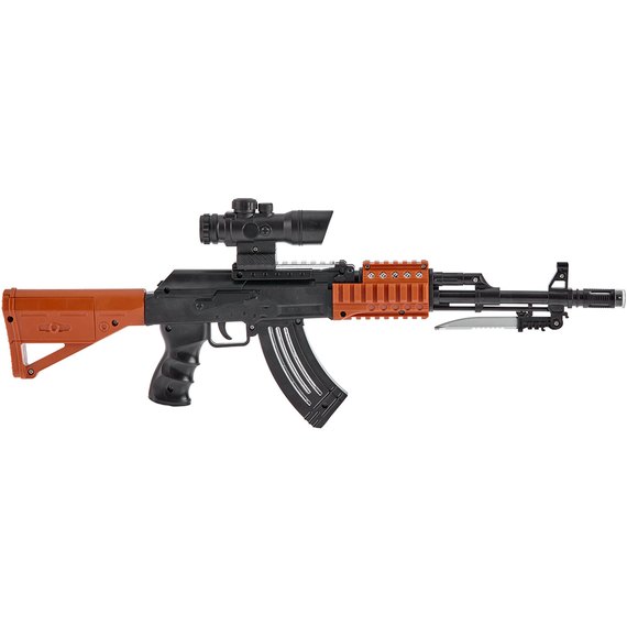 Іграшковий світло-звуковий автомат ZIPP Toys AK47 ц:чорний (827B), зображення 2