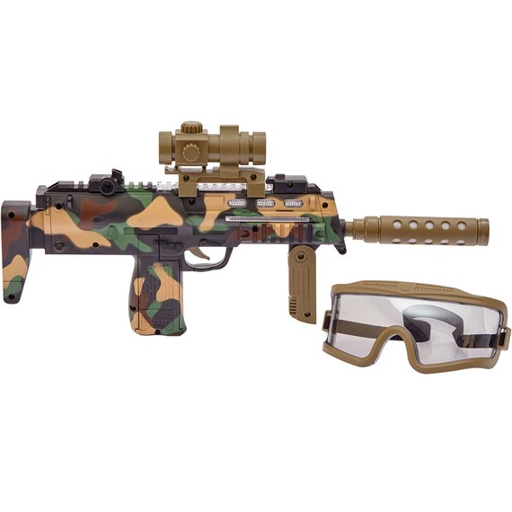 Іграшковий світло-звуковий автомат ZIPP Toys HK MP7 в наборі з окулярами ц:камуфляж/коричневий (810A), зображення 2