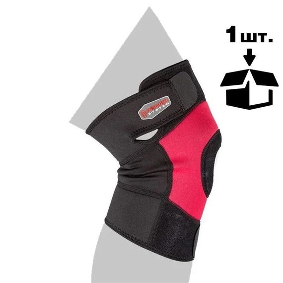 Наколенник спортивний Power System PS-6012 Black / Red XL (PS-6012_XL_Black-Red), Розмір: XL, Колір: Чорний/Червоний, зображення 2