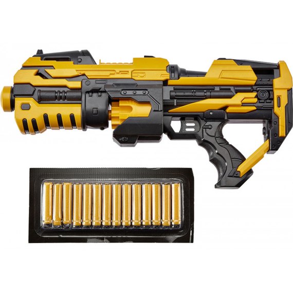 Бластер іграшковий ZIPP Toys + 14 патронів жовтий (FJ1056), зображення 2