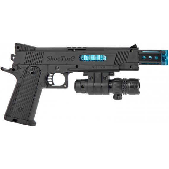 Іграшковий світло-звуковий пістолет ZIPP Toys Colt 1911 к:чорний (828B), зображення 3