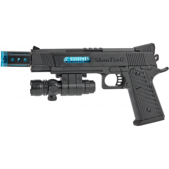 Іграшковий світло-звуковий пістолет ZIPP Toys Colt 1911 к:чорний (828B), зображення 4